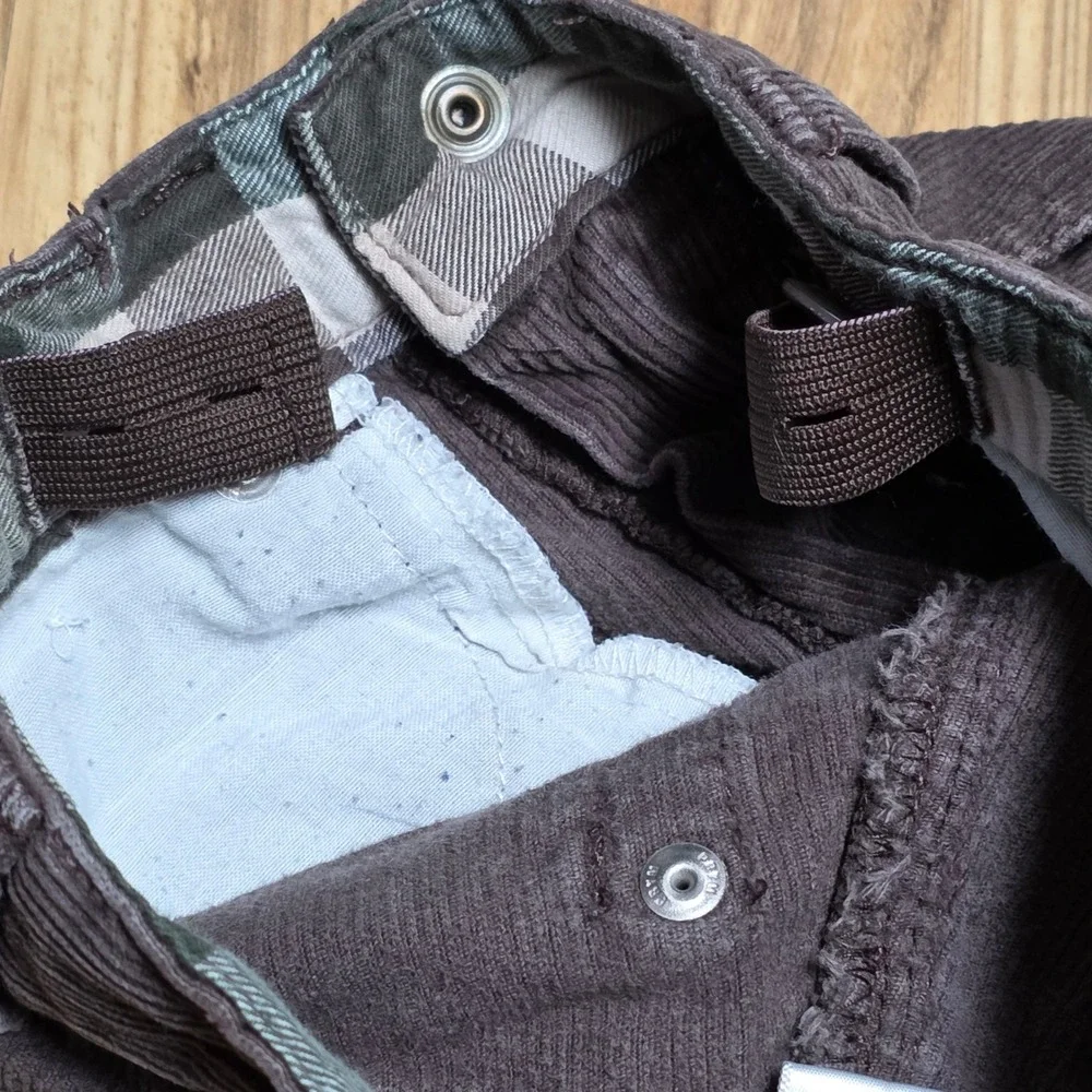 Gymboree Slim Fit Corduroy Pants Boy's Size 5 Brown Adjustable‎ Waist